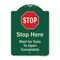 Signmission Designer Series-Stop Wait For Gate To Open Completely With Symbol, 24" x 18", G-1824-9883 A-DES-G-1824-9883 - alternate 1